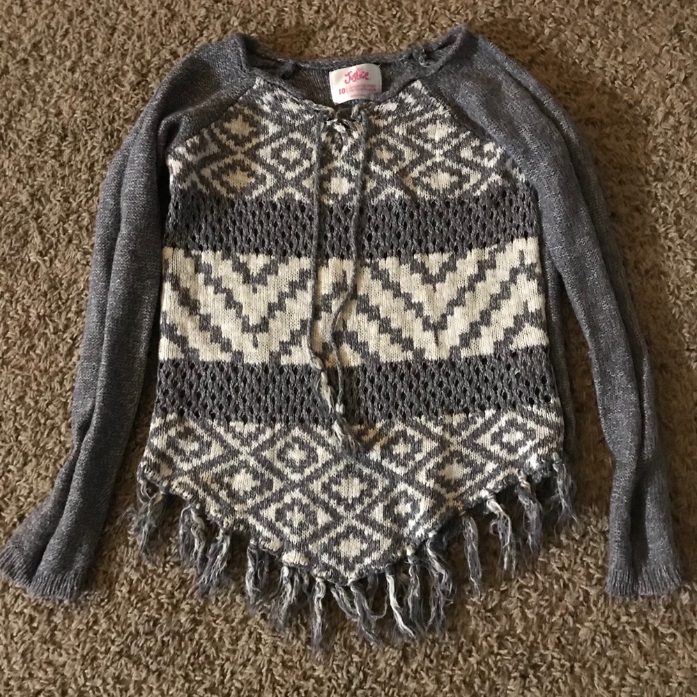 Justice gray sweater